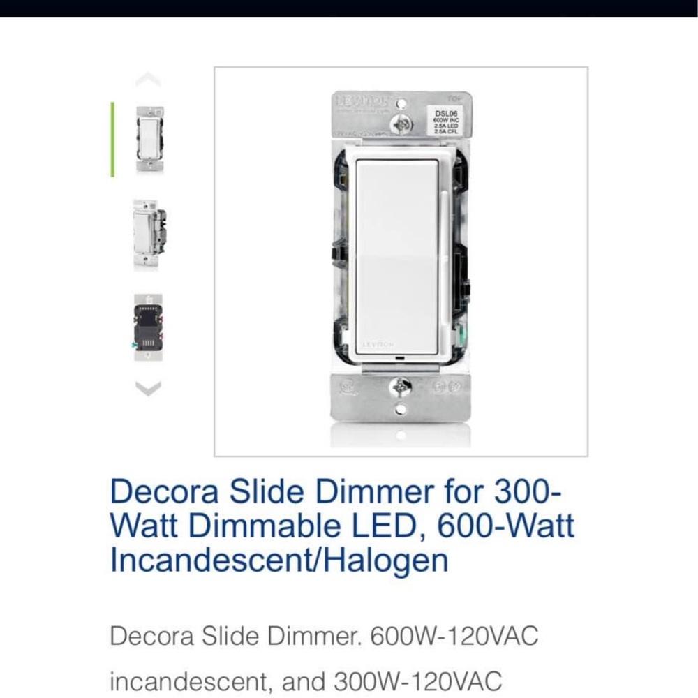 Leviton Decora Light Switch in White / Ivory light almond
